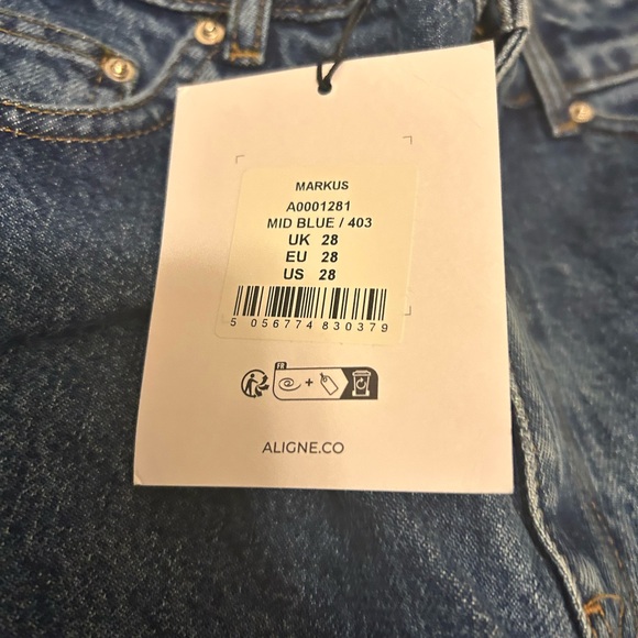 New with tag ALIGNE jeans 28 barrel price firm - Picture 3 of 13